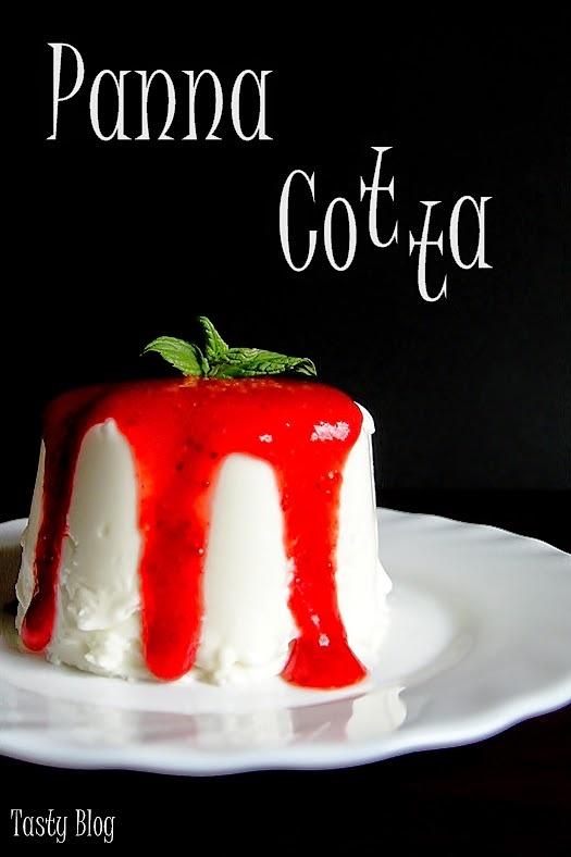 Panna Cotta z sosem truskawkowym lub malinowym