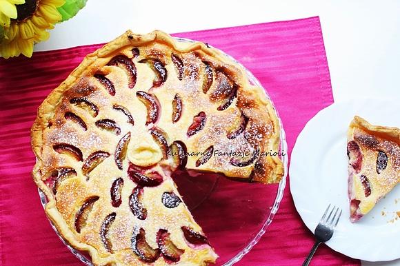 Tarta serowo-śliwkowa na francuskim cieście