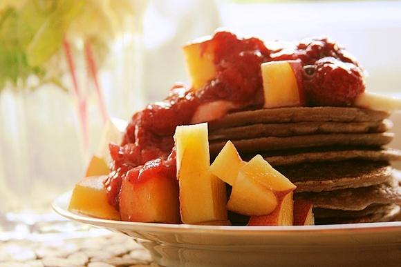 Wegańskie kakaowe pancakes