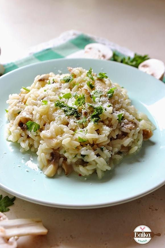 Risotto z pieczarkami