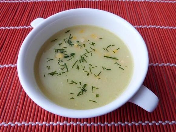 Zupa z pora, selera i kukurydzy