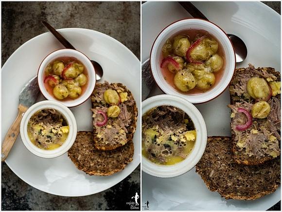 Trochę oszukane rillettes z kaczki i relisz z agrestu