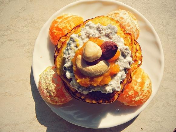 Dyniowe pancakes z marchewką