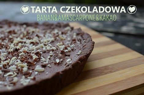 Tarta czekoladowa z bananem, mascarpone i kakao