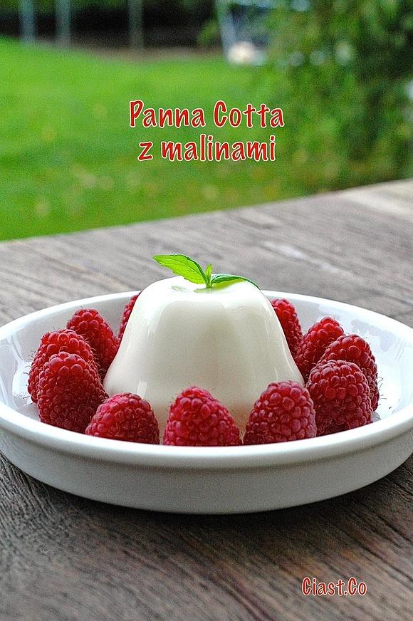 Panna Cotta z malinami