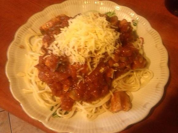Spaghetti z kurczakiem