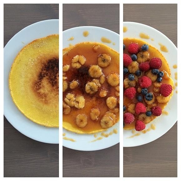 Omlet z karmelizowanymi bananami