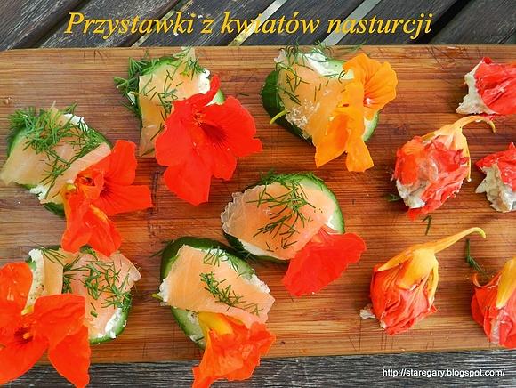 Przystawki z kwiatów nasturcji