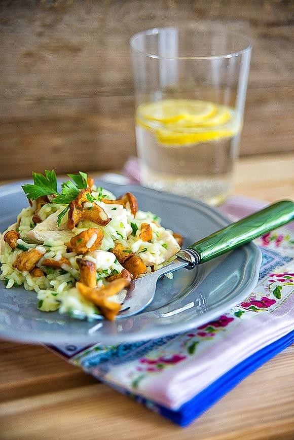 Risotto z kurkami i kurczakiem