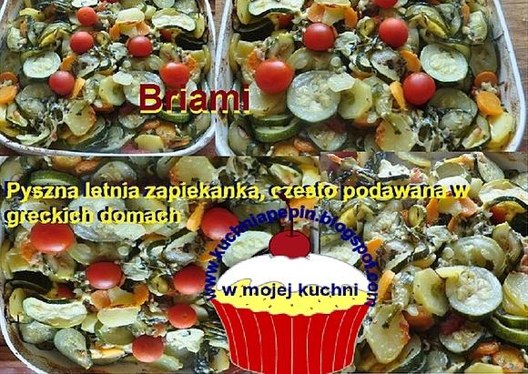 Briami zapiekanka z cukinią, ziemniakami i pomidorami