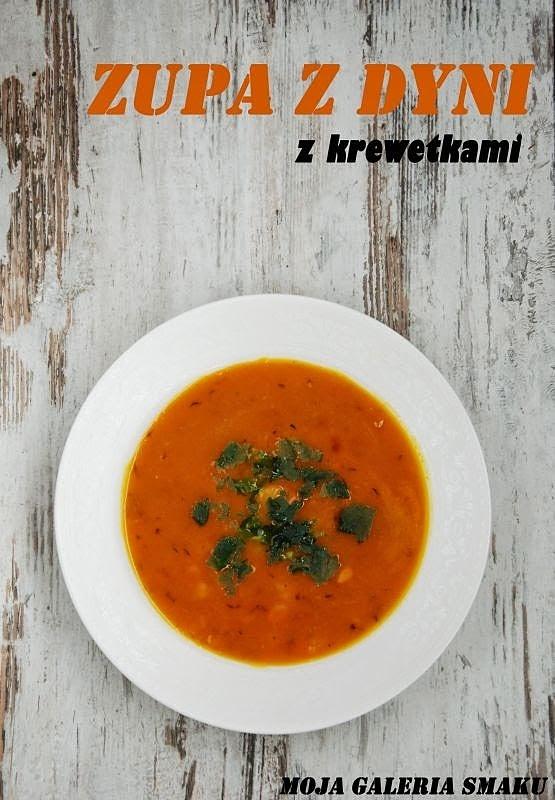 Zupa z dyni z krewetkami