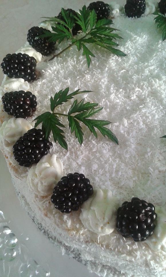 Tort z owocami leśnymi