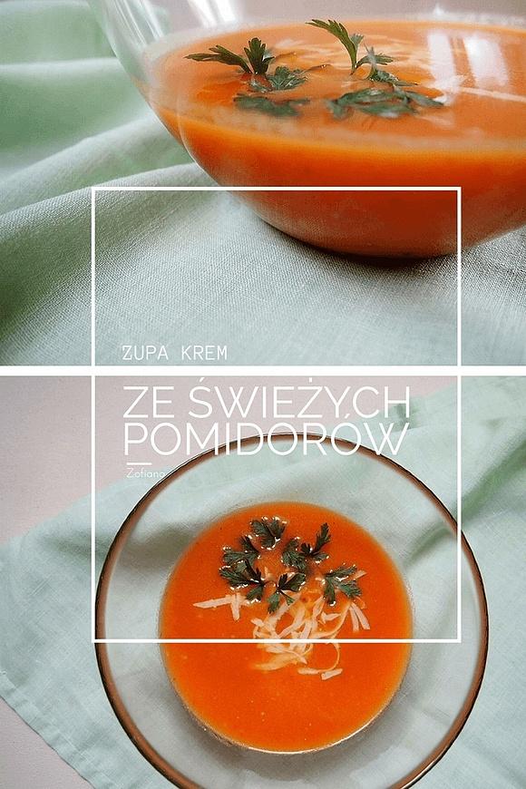 Przepis na kremową zupę ze świeżych pomidorów