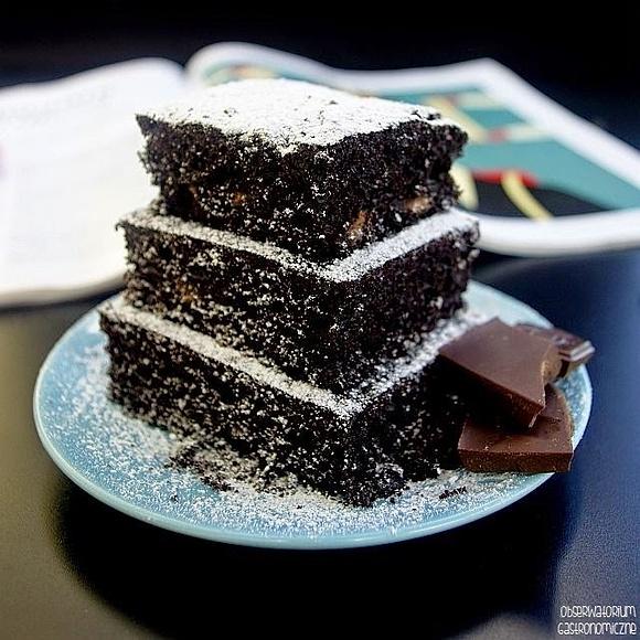 Proste brownie z gorzką czekoladą bez miksera