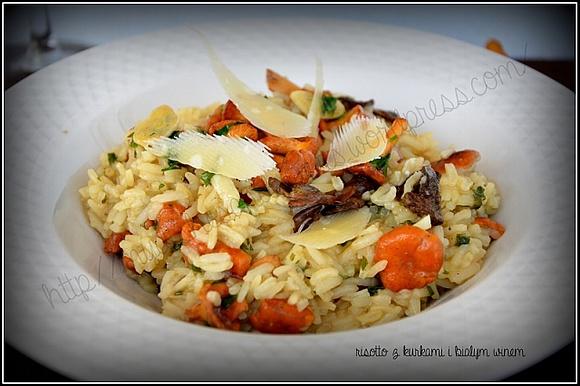 Risotto z kurkami i białym winem