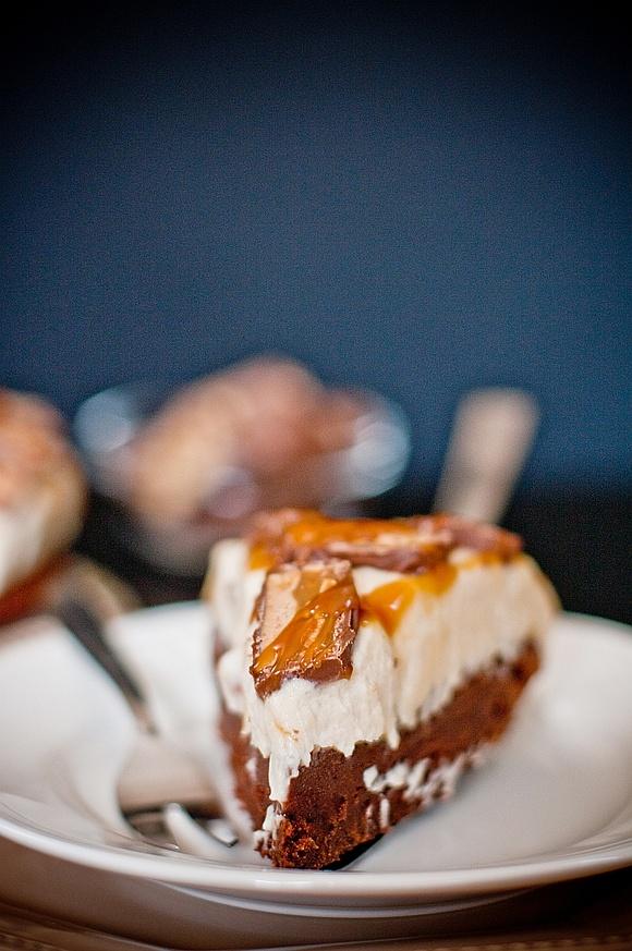 Snickers - karmelowy sernik na spodzie brownie