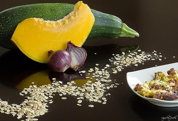 Placuszki dyniowo-cukiniowe z gorgonzolą
