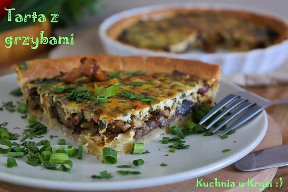 Przystawka sezonowa - tarta ze świeżymi grzybami