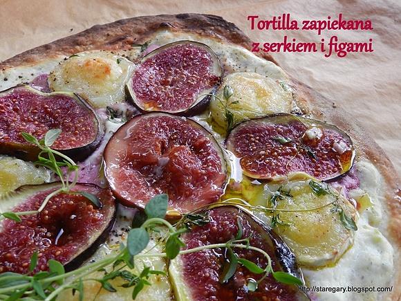 Tortille zapiekane z serem kozim i figami