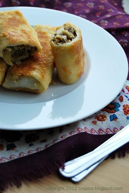 Krokiety z kapustą i pieczarkami