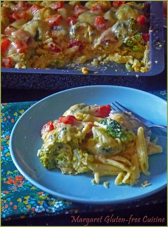 Zapiekanka brokułowa z rybą i sosem curry