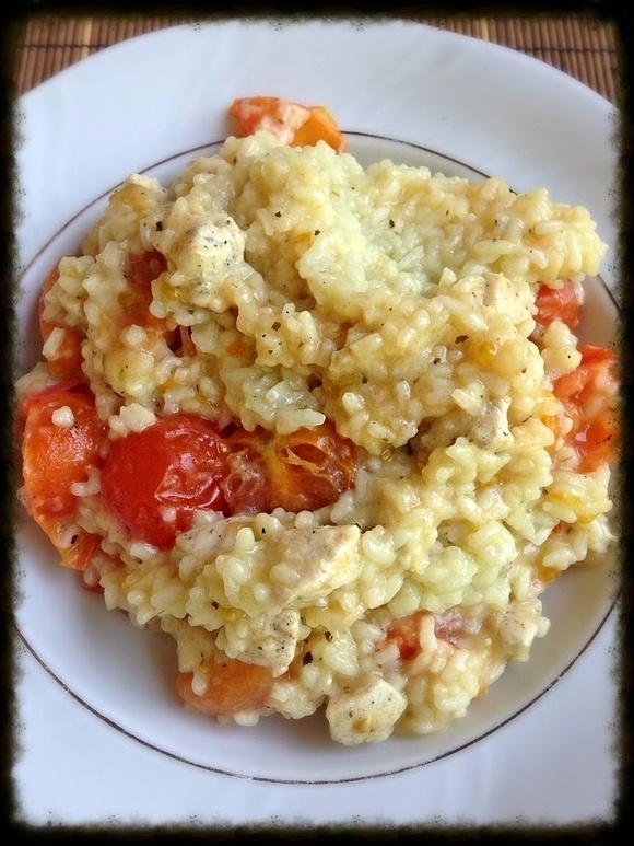 Risotto z pomidorami i bazylią