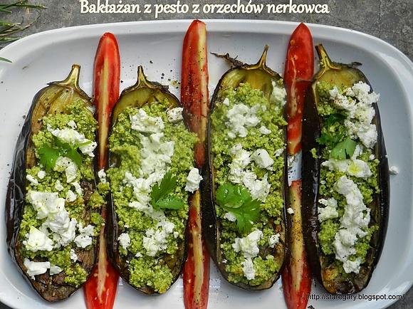 Bakłażan z pesto z orzechów nerkowca