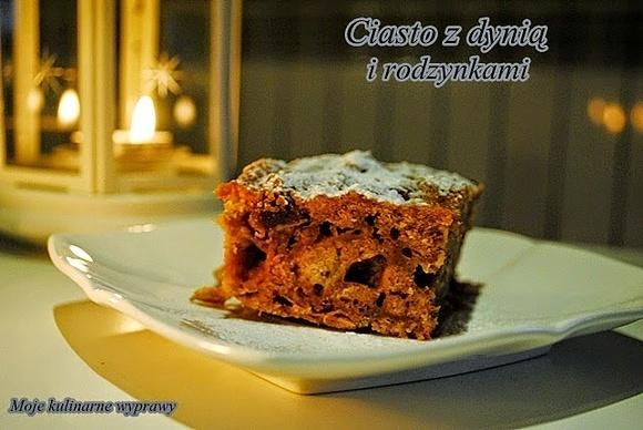 Ciasto z dynią i rodzynkami