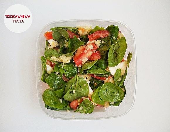 Lunchbox szpinak z warzywami bezglutenowe