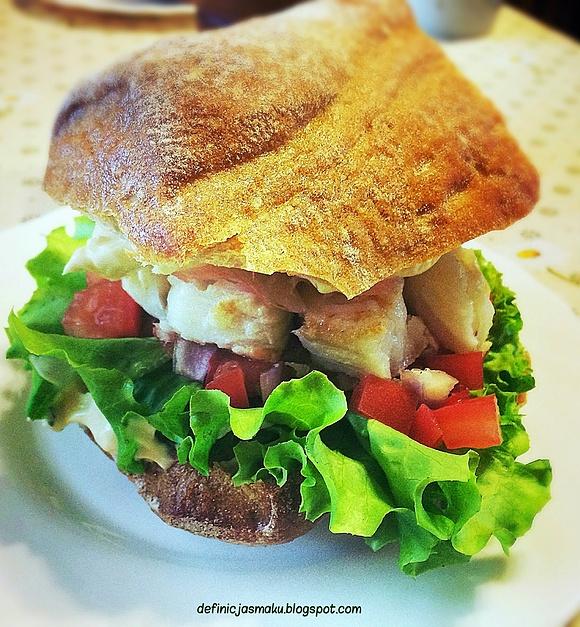 Fishburger z pieczonym halibutem