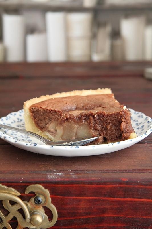 Tarta czekoladowa z gruszkami