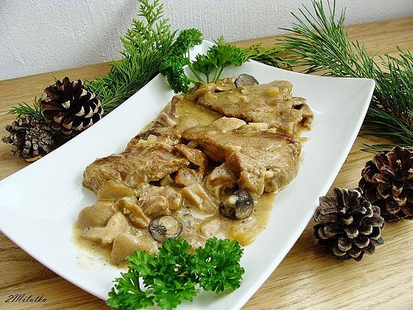 Karkówka w sosie grzybowym