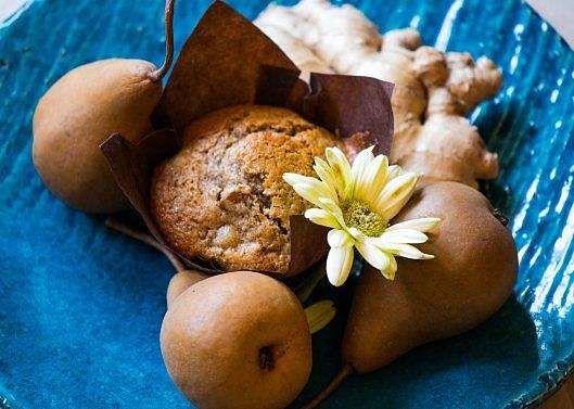 Muffiny z gruszkami i imbirem