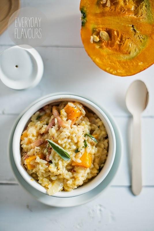 Risotto z dynią boczkiem i szałwią