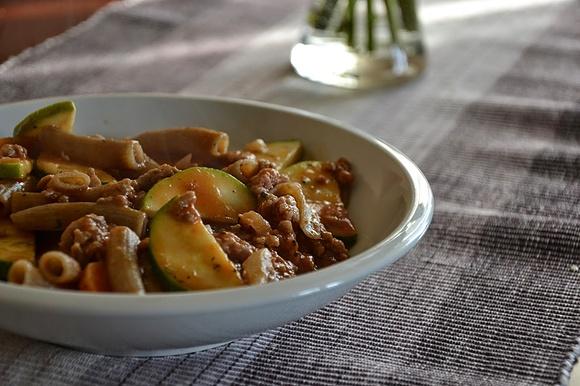 Żytni maron z indykiem, obiad fit
