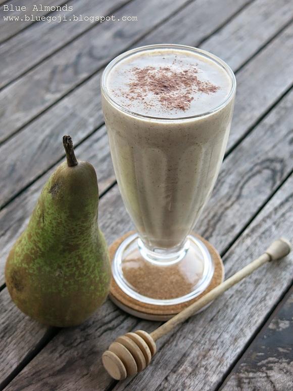Gruszka i orzech włoski smoothie - zdrowy koktajl na śniadanie