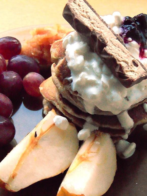 Kokosowe pancake pełnoziarniste puszyste