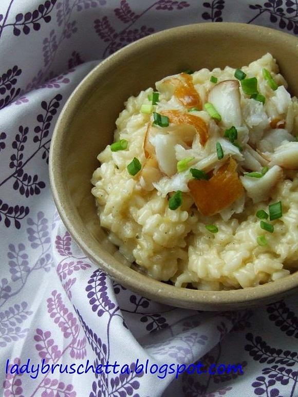 Risotto cytrynowe z wędzonym halibutem