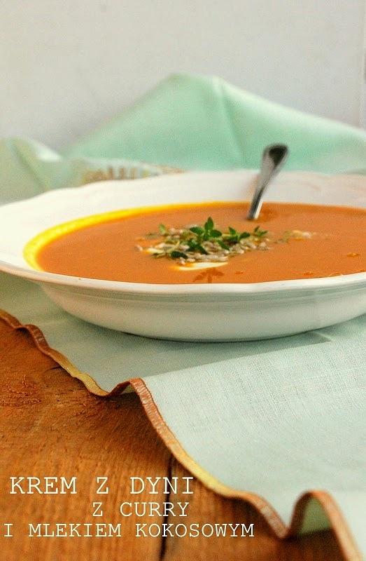 Krem z dyni z curry i mlekiem kokosowym