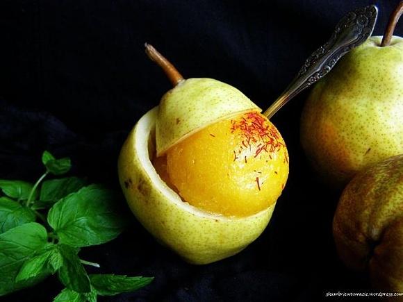 Sorbet gruszkowy z szafranem