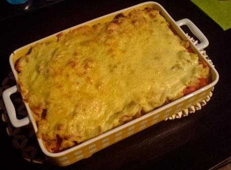 Zapiekanka ryżowa z kurczakiem i curry