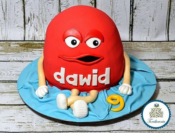 Czerwone M&M's - słodycze na urodziny dla dzieci