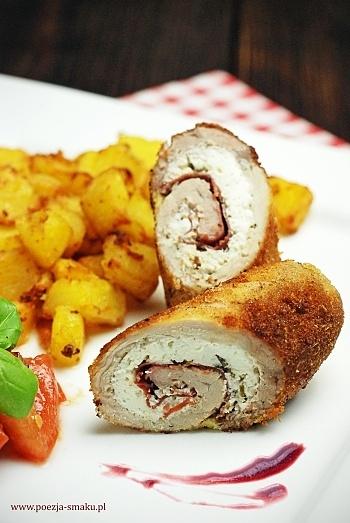 Roladki schabowe z ricottą i szynką parmeńską