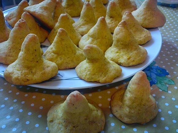 Kapelusze wiedźmy - ciasteczka dyniowe