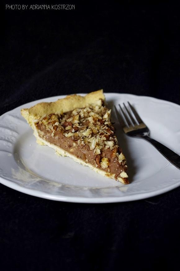 Tarta z orzechowo-czekoladowym ganachem