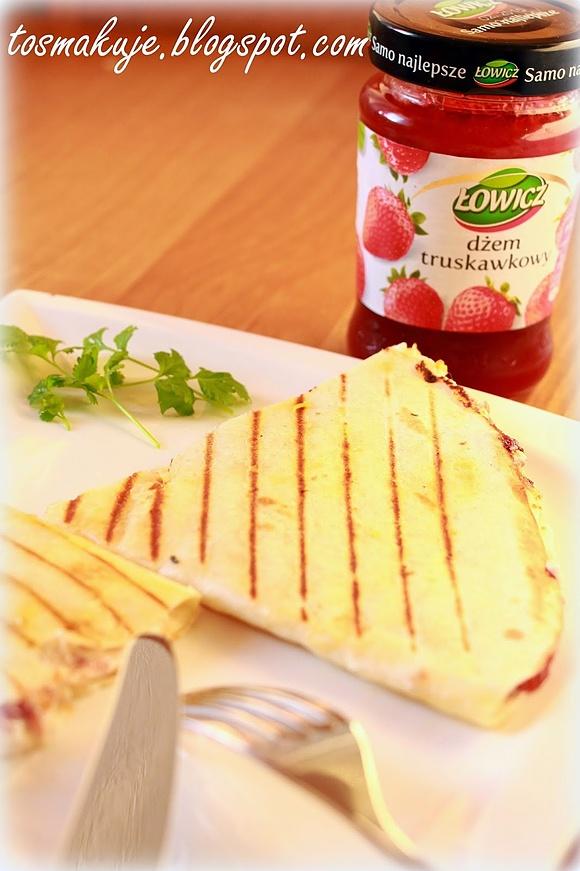Grillowane słodkie quesadillas z serem i dżemem