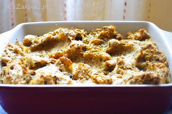 Zapiekanka ziemniaczana z parmezanem i cebulką