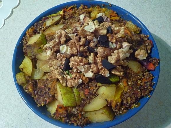 Przepis na quinoa z dynią, pomarańczą i przyprawami korzennymi