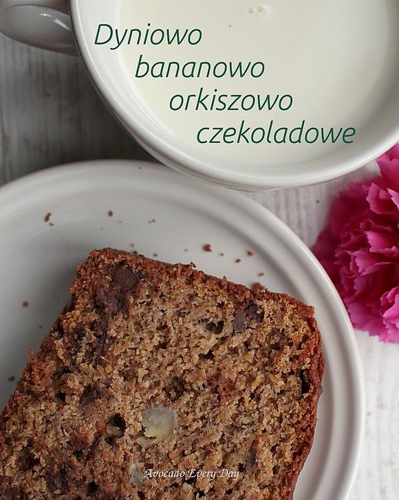 Ciasto dyniowo-bananowe z ciemną czekoladą
