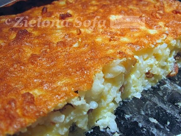 Kugel z rodzynkami i ryżem - delikatna zapiekanka